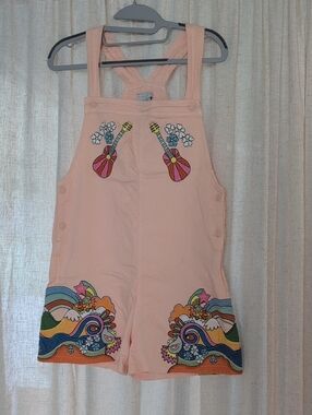 Stella McCartney Pink Guitar & Rainbow Shortalls